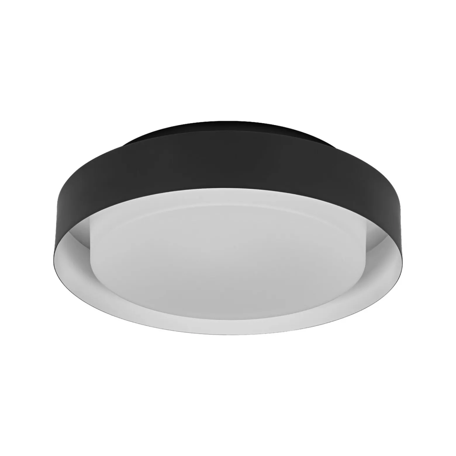 OSRAM Deckenlampe ORBIS MADRID, schwarz, Ø 29 cm Metall/Glas