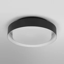 OSRAM Deckenlampe ORBIS MADRID, schwarz, Ø 29 cm Metall/Glas