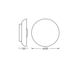 OSRAM Deckenleuchte ORBIS MILAN, nickel, Ø 31 cm Metall/Glas