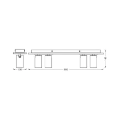 OSRAM Deckenstrahler MERCURY, weiß, 4 Spots GU10-LED 927 dim