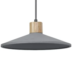 OSRAM Hängeleuchte CONCRETE WOOD, grau, Ø 32 cm, Beton, E27