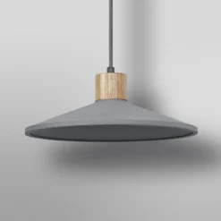 OSRAM Hängeleuchte CONCRETE WOOD, grau, Ø 32 cm, Beton, E27