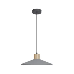 OSRAM Hängeleuchte CONCRETE WOOD, grau, Ø 32 cm, Beton, E27