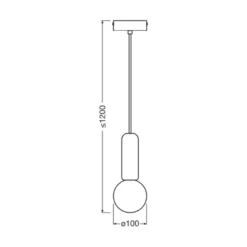 OSRAM Hängeleuchte Decor Concrete Mic, gelb, Beton, G9