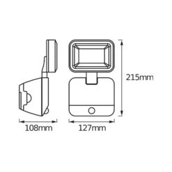 OSRAM LED-Außenstrahler DOUBLE 1-flg schwarz Sensor Batterie