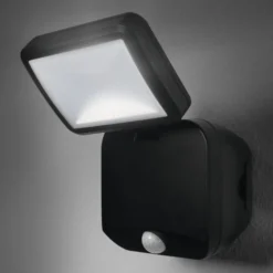 OSRAM LED-Außenstrahler DOUBLE 1-flg schwarz Sensor Batterie