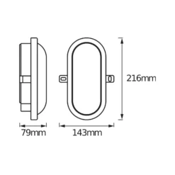 OSRAM LED-Außenwandlampe BULKHEAD, weiß 11 W Kunststoff IP54