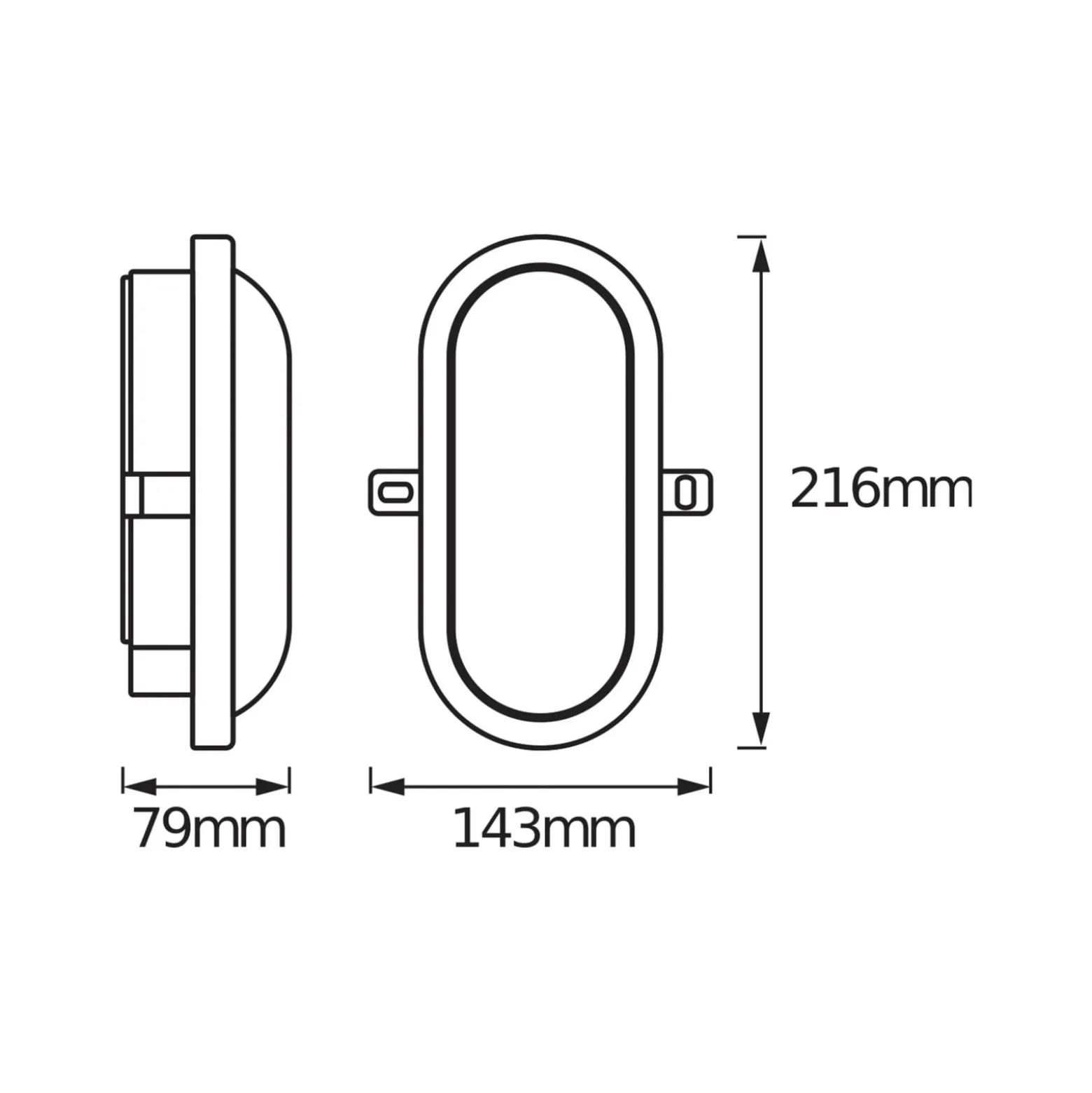 OSRAM LED-Außenwandlampe BULKHEAD, weiß 11 W Kunststoff IP54