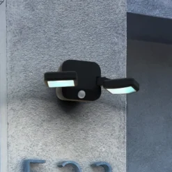 OSRAM LED-Außenwandstrahler DOUBLE, schwarz 2-flg., Batterie