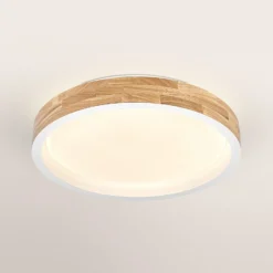 OSRAM LED-Deckenlampe ORBIS MARIANO, holz/weiß, Ø 41 cm, dim