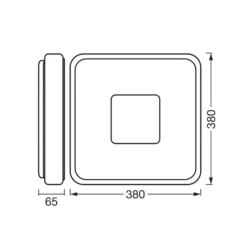 OSRAM LED-Deckenlampe ORBIS PIANA silber 38 x 38 cm clickdim