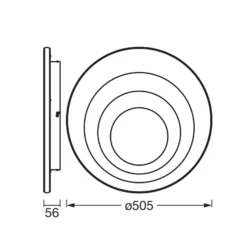 OSRAM LED-Deckenlampe ORBIS SPIRAL, Ø 51 cm, grau, clickdim