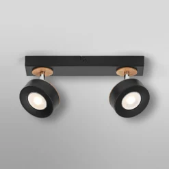 OSRAM LED-Deckenstrahler PLUTO, schwarz, 2 Spots, 3.000 K