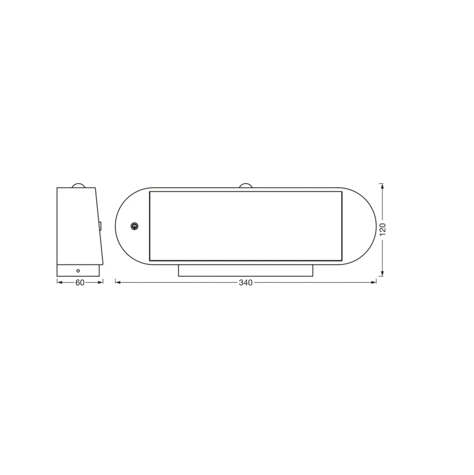 OSRAM LED-Sensor-Wandlampe ENDURA STYLE SOLAR OVAL 34 cm 830