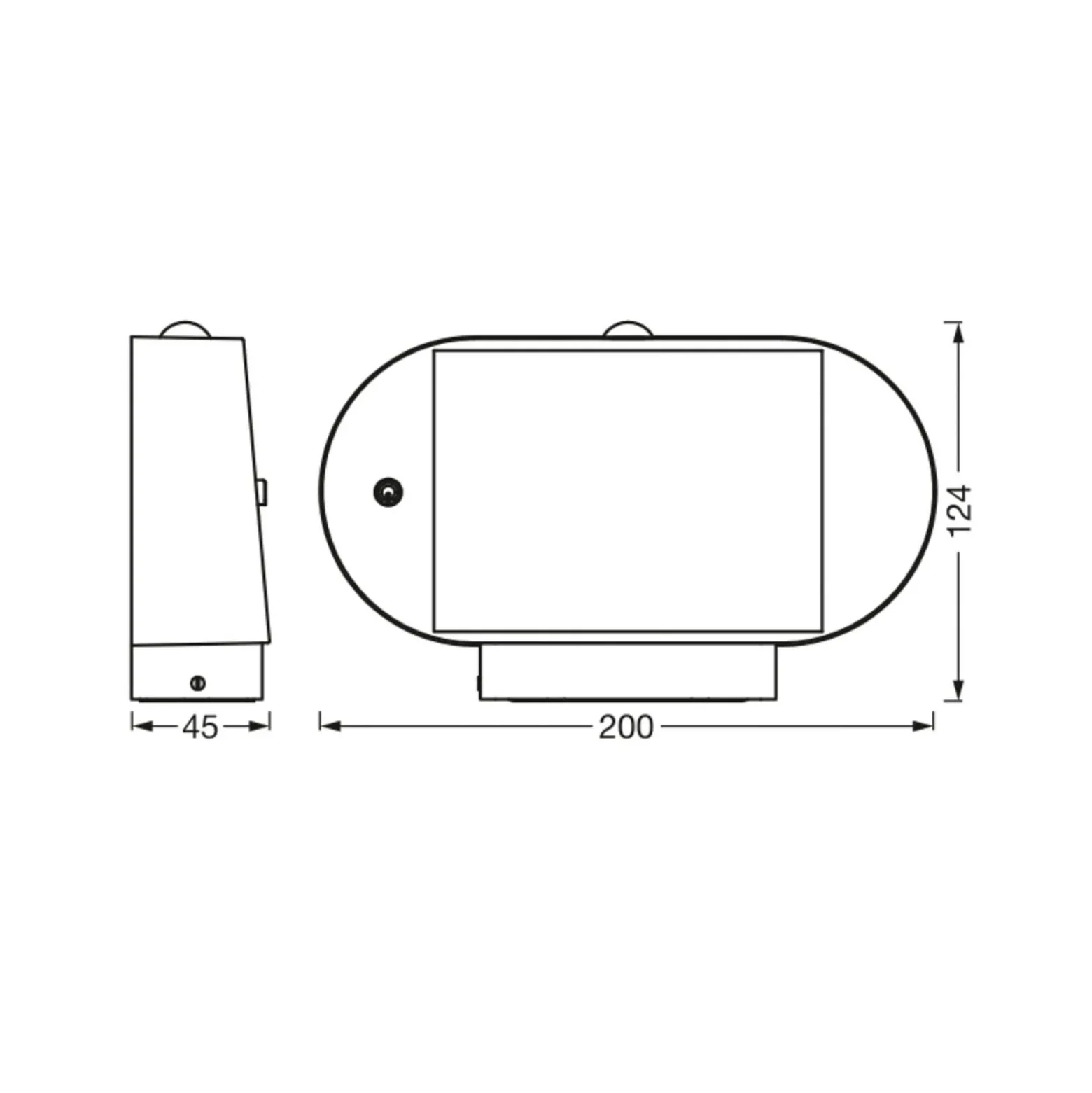 OSRAM LED-Sensor-Wandlampe ENDURA STYLE SOLAR OVAL 20 cm 830