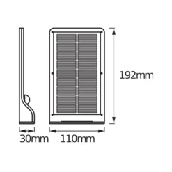 OSRAM LED-Solar-Außenwandleuchte DOORLED, weiß, Sensor, IP44
