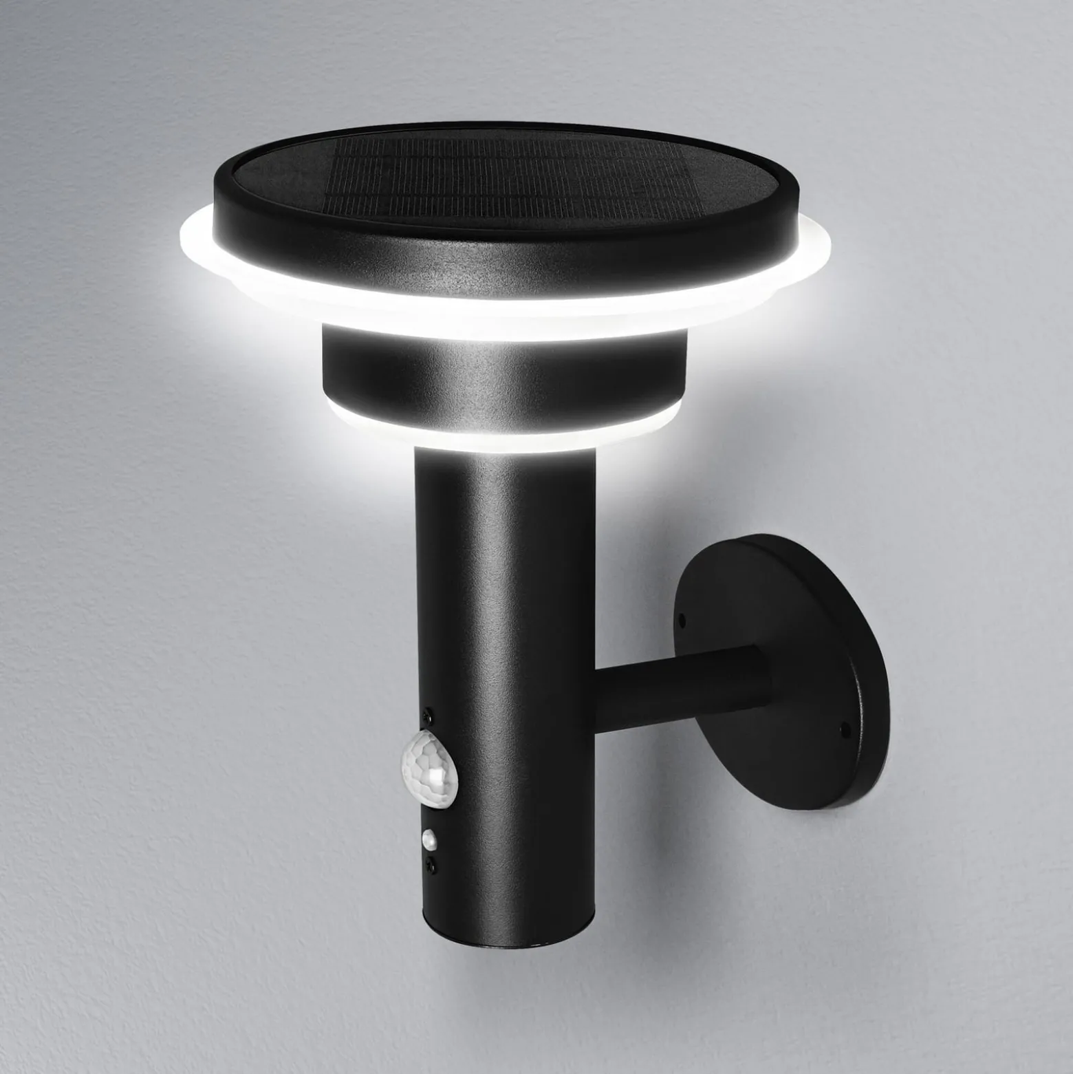 OSRAM LED-Wandlampe ENDURA STYLE SOLAR DOUBLE CIRCLE schwarz