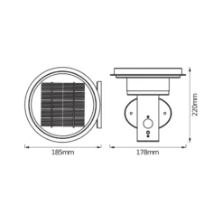 OSRAM LED-Wandlampe ENDURA STYLE SOLAR DOUBLE CIRCLE schwarz