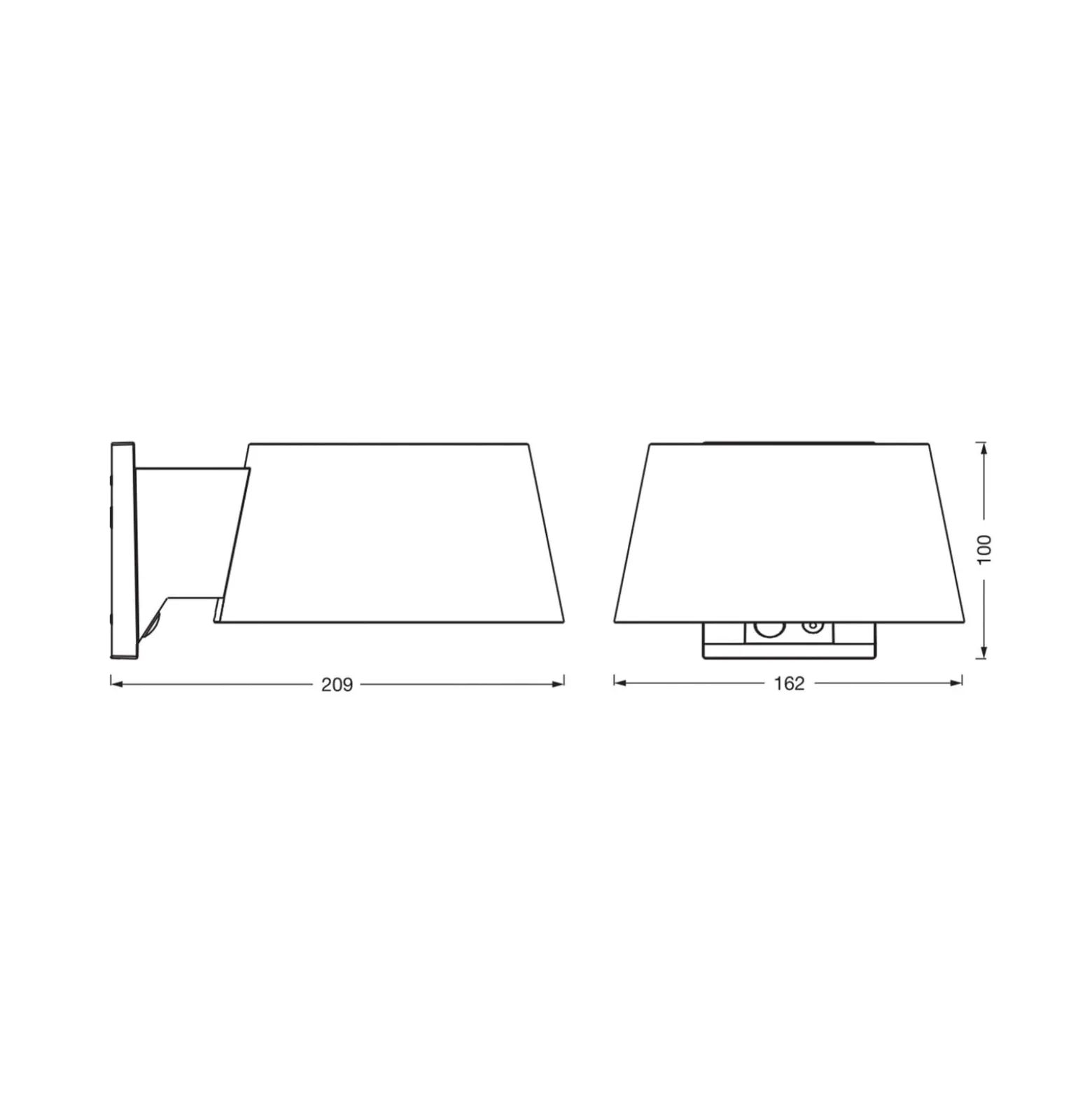 OSRAM Solar-Wandlampe ENDURA STYLE BRELLA, grau, Sensor IP54