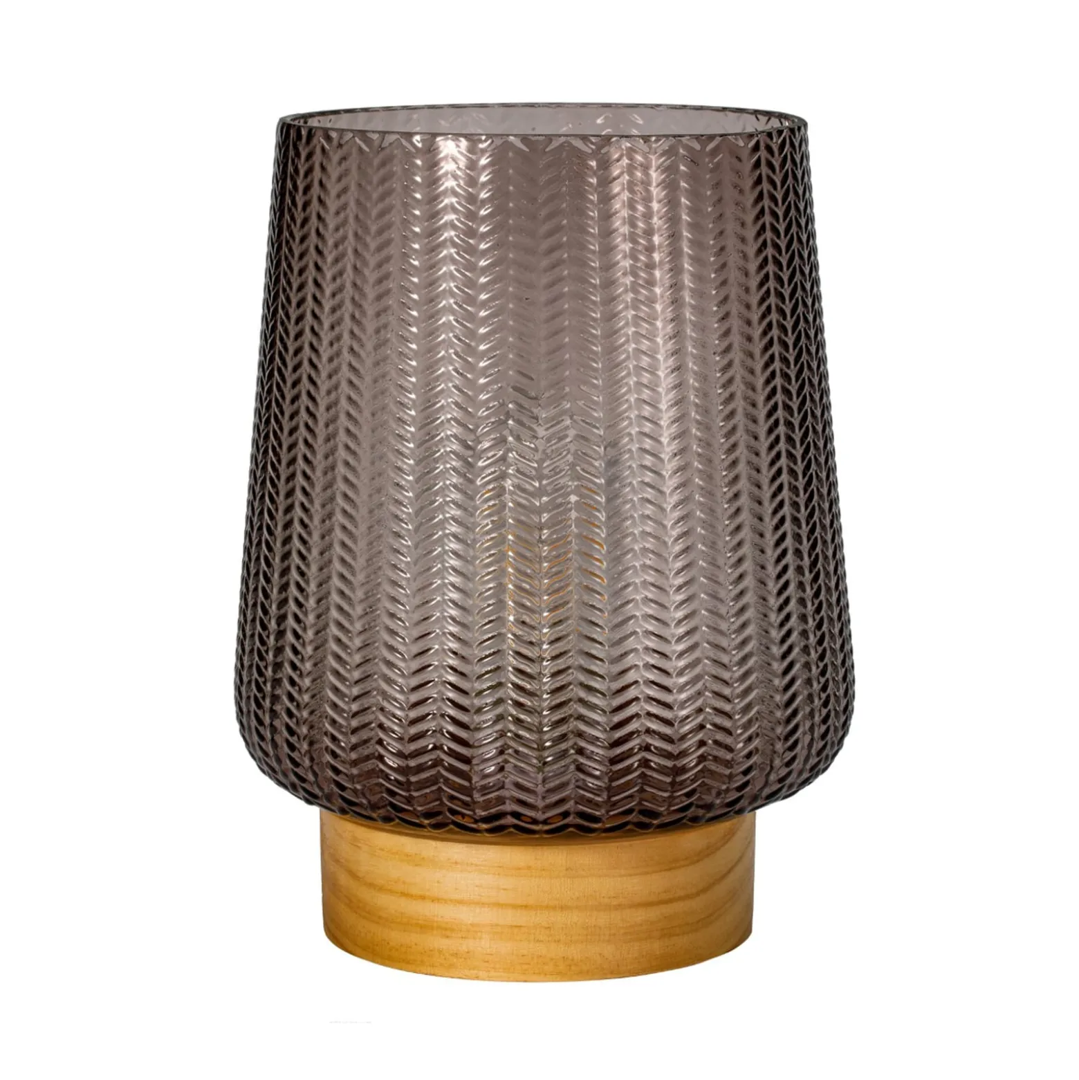 Pauleen Fancy Glamour E27-LED Batterie taupe Holz