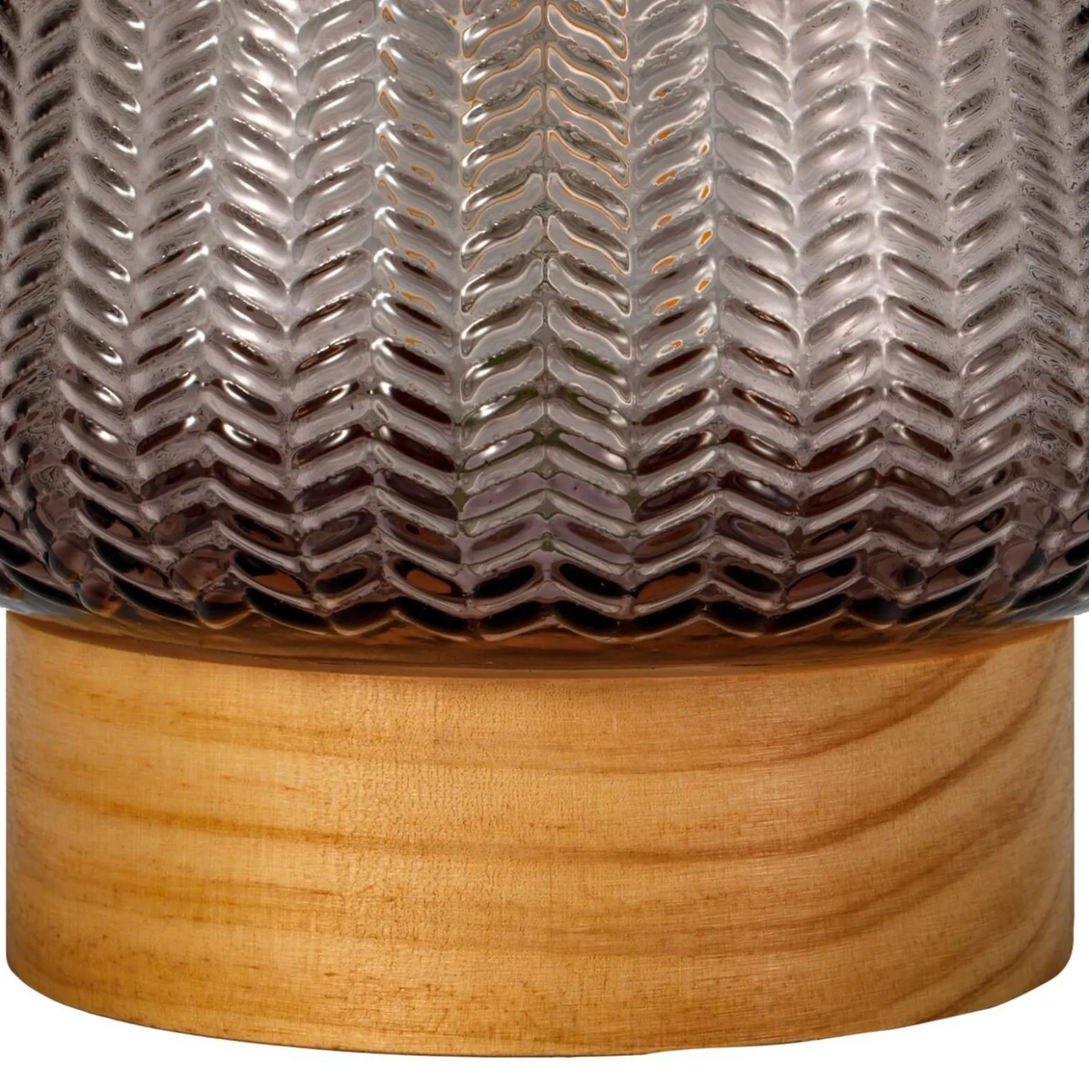 Pauleen Fancy Glamour E27-LED Batterie taupe Holz