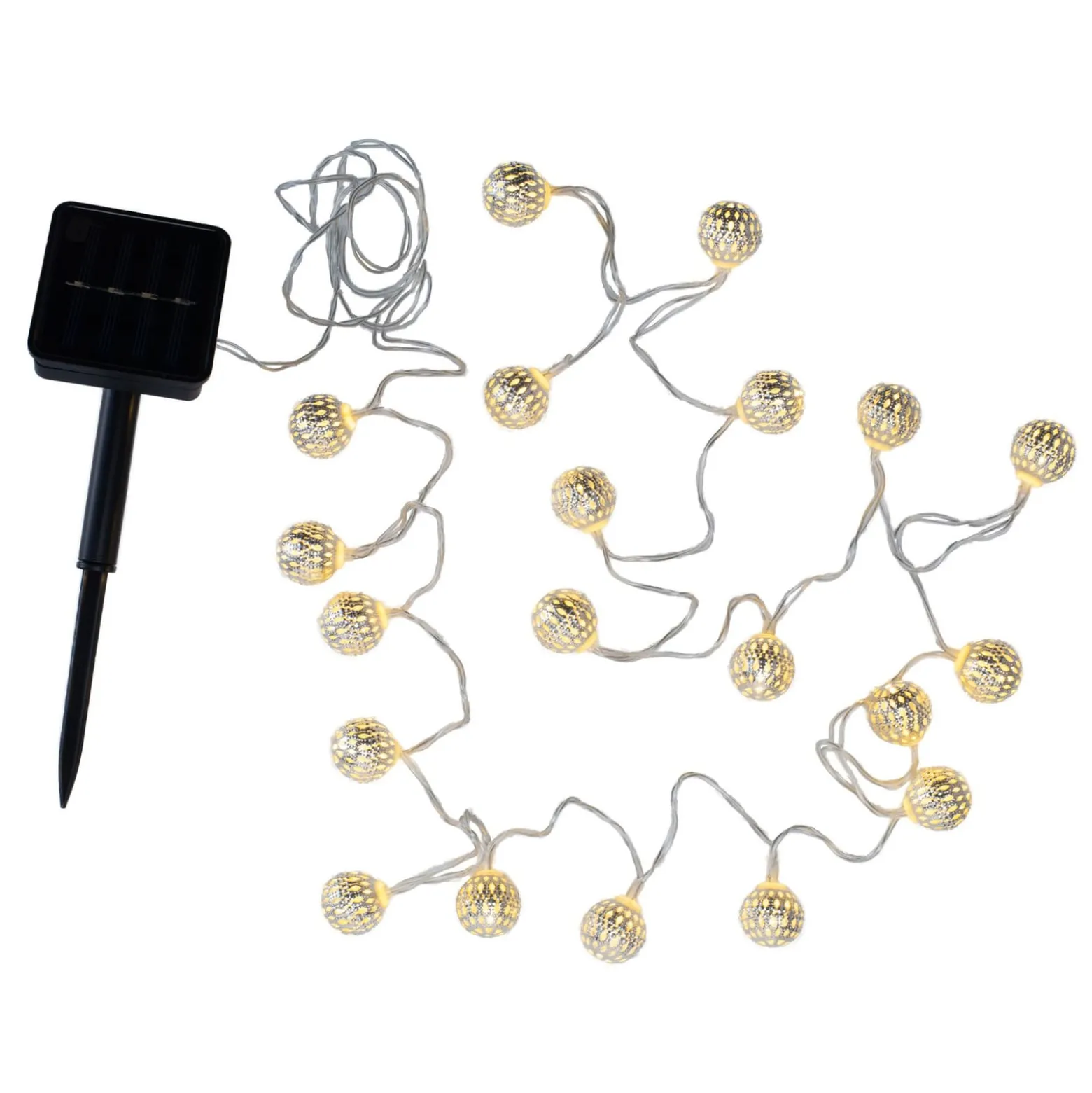 Pauleen Sunshine Glamour Solar-Lichterkette silber