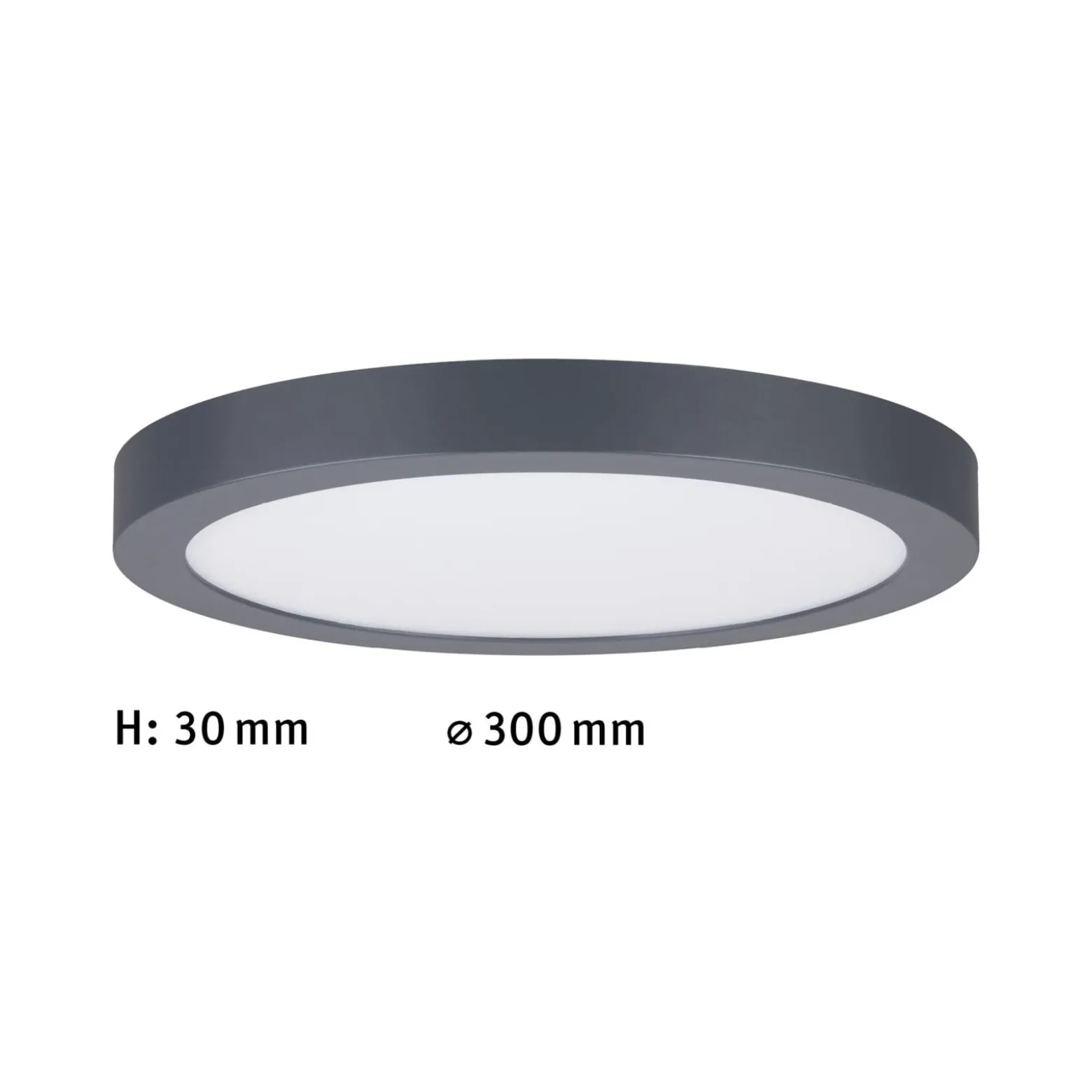 Paulmann Abia LED-Panel Ø 30cm 2.700K dunkelgrau