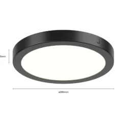 Paulmann Abia LED-Panel Ø 30cm 2.700K schwarz matt