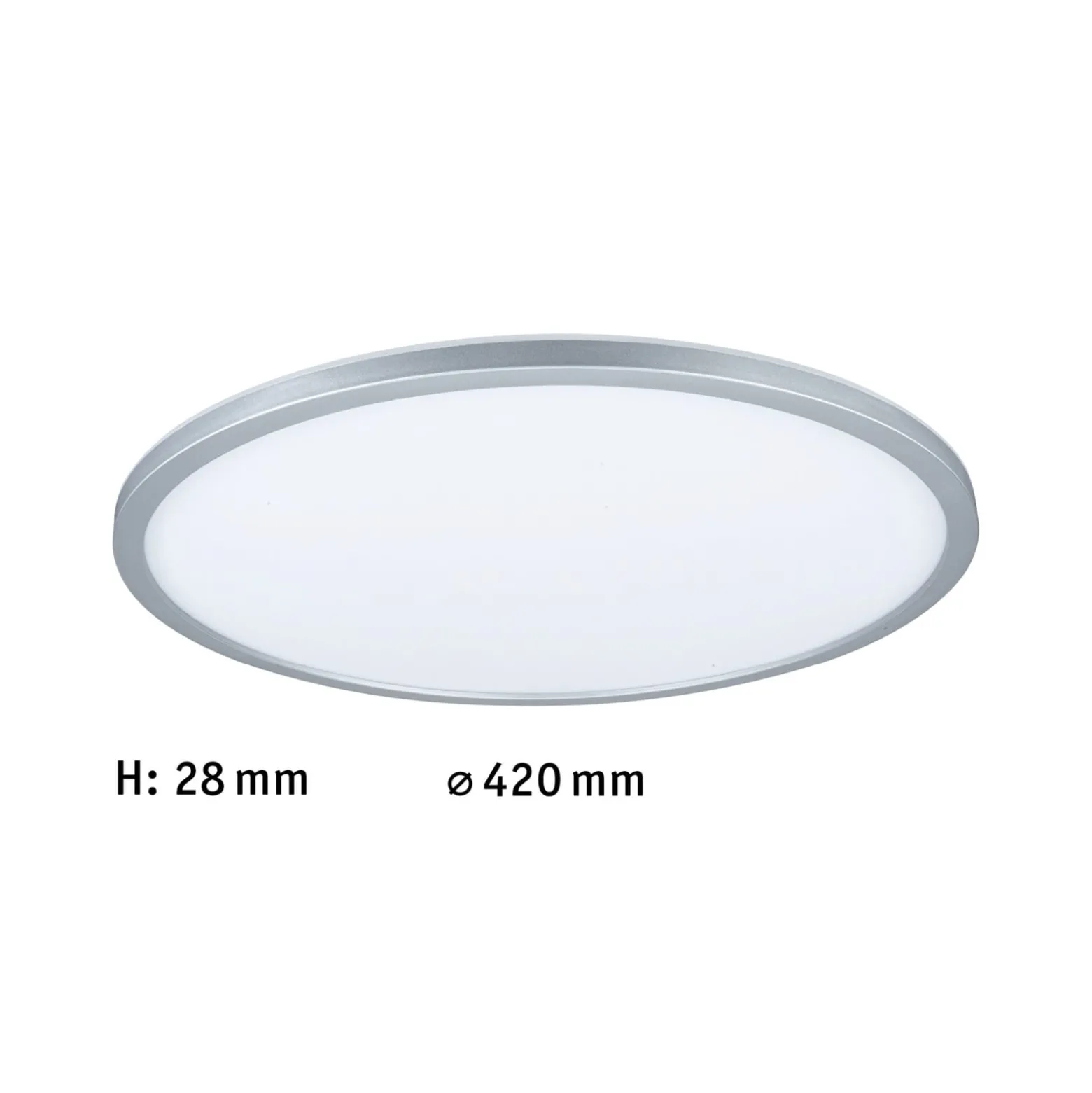 Paulmann Atria Shine LED-Panel, chrom, dimmbar, Ø 42 cm
