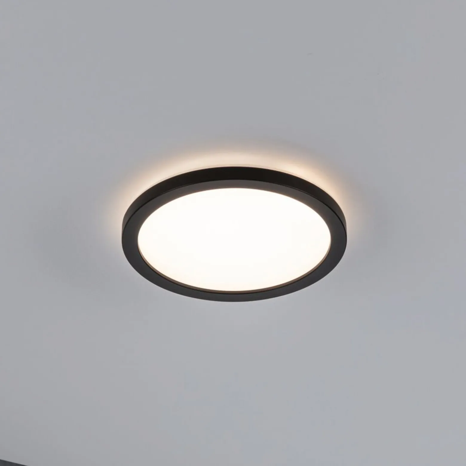 Paulmann Atria Shine Panel on/off schwarz 830 Ø19cm