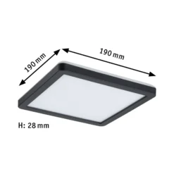 Paulmann Atria Shine Panel on/off black 830 19x19