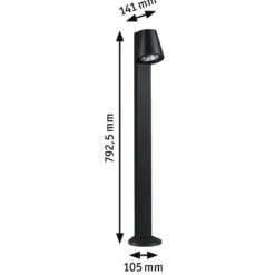 Paulmann Caissa Sensor-Wegeleuchte anthrazit 3000K