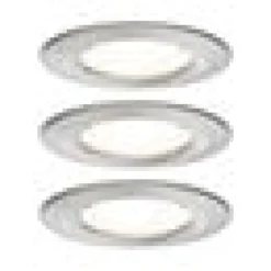 Paulmann 3er Spot Nova rund starr, chrom, IP44, GU10 dimmbar