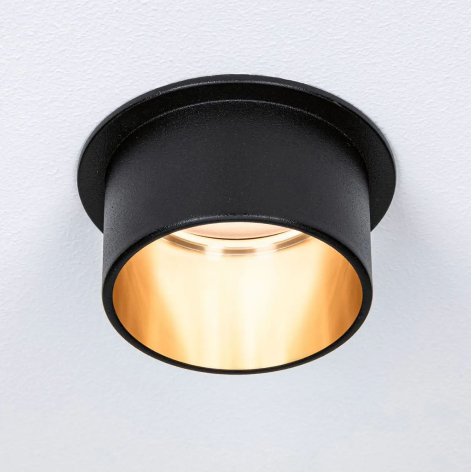 Paulmann Gil LED-Einbau schwarz matt/gold 3er-Set