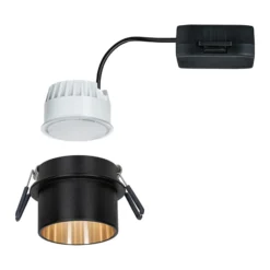 Paulmann Gil LED-Einbau schwarz matt/gold