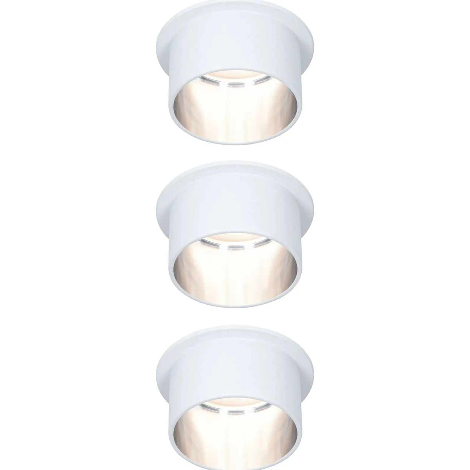 Paulmann Gil LED-Einbau weiß matt/eisen 3er-Set