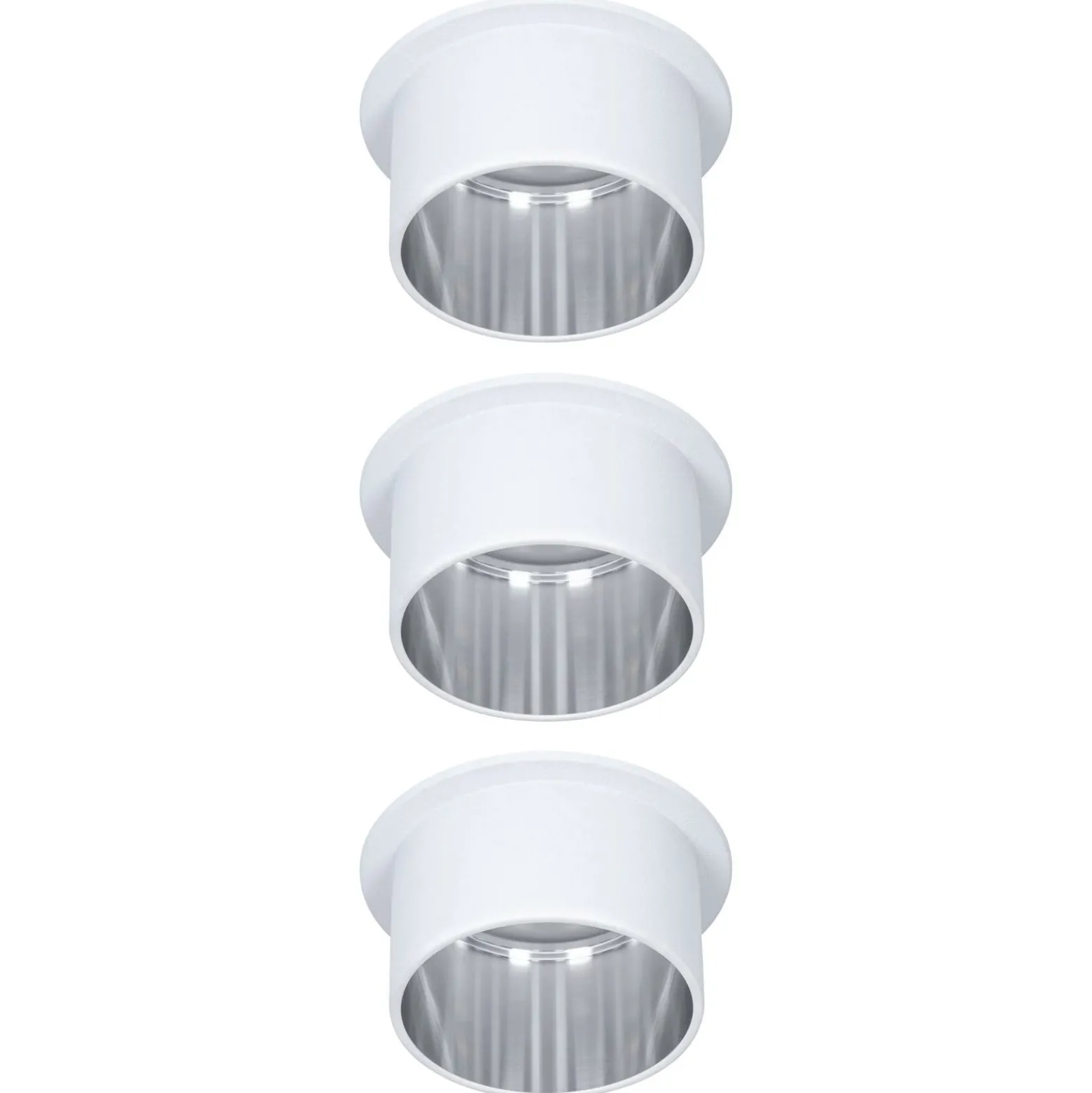 Paulmann Gil LED-Einbau weiß matt/eisen 3er-Set