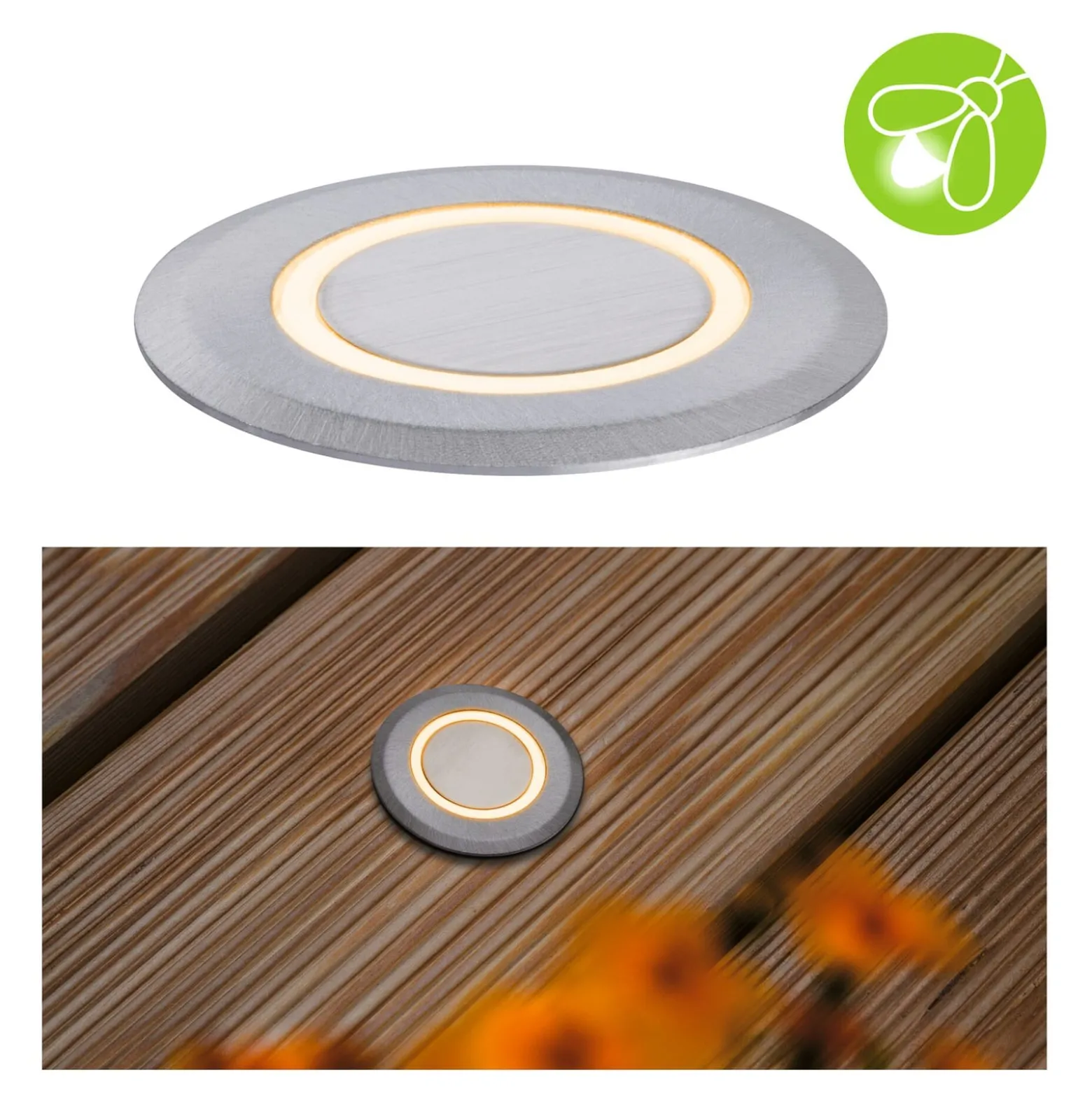 Paulmann Goldlicht LED-Bodeneinbaulampe 5cm Blende