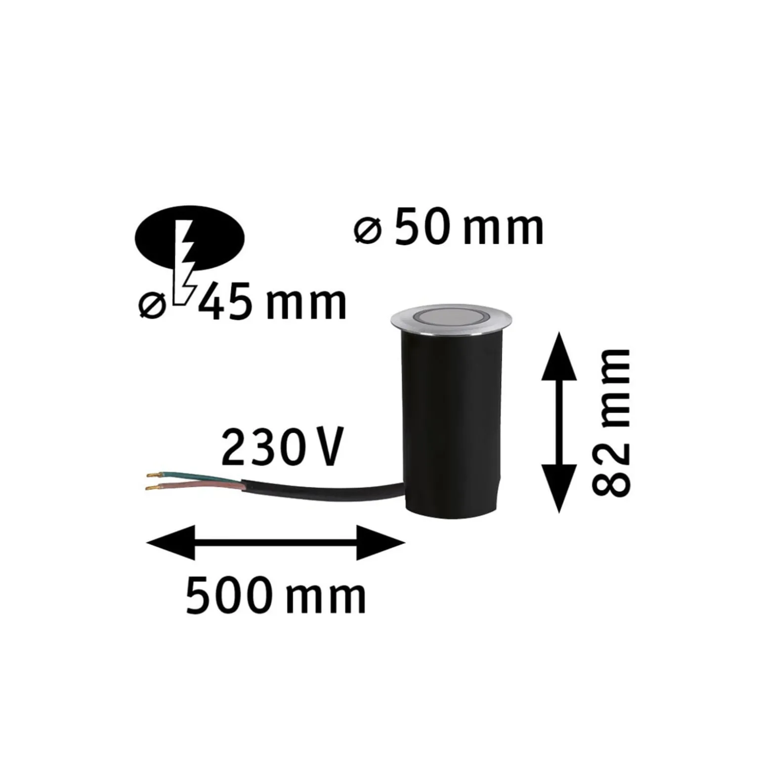Paulmann Goldlicht LED-Bodeneinbaulampe 5cm Blende