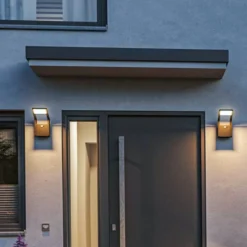 Paulmann LED-Außenwandleuchte Juntea, Alu, anthrazit, Sensor