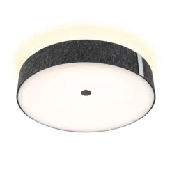 Paulmann LED-Deckenlampe Malika, anthrazit, Filz, 3-step-dim