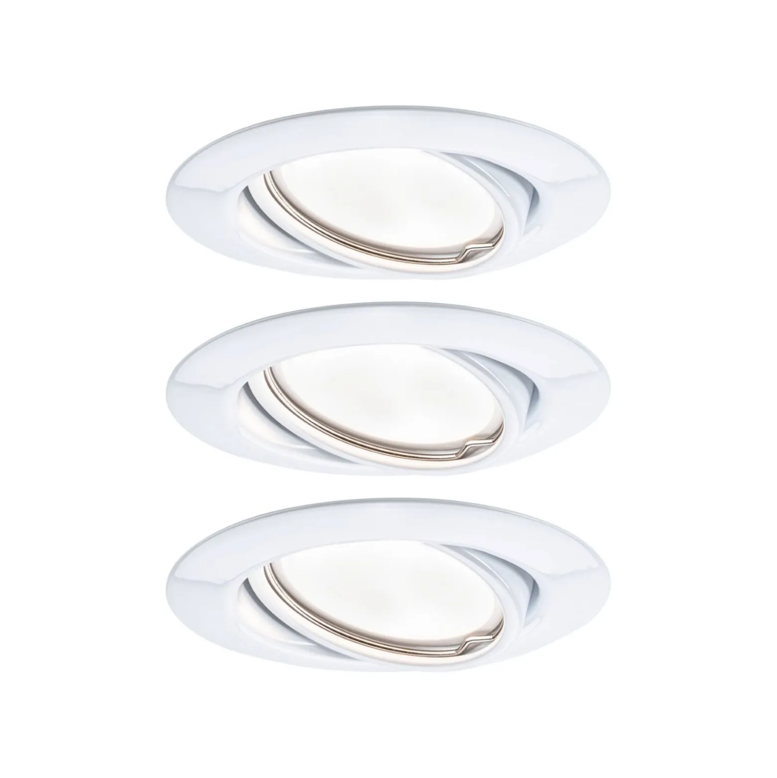 Paulmann LED-Einbauspot Base Coin weiß ein/aus, 3 Stk. 3000K