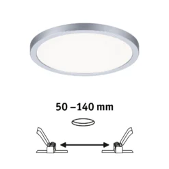 Paulmann LED-Panel Areo 4.000K rund chrom 17,5cm