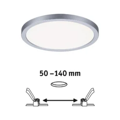 Paulmann LED-Panel Areo 4.000K rund chrom 17,5cm