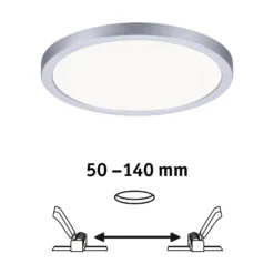 Paulmann LED-Panel Areo 4.000K rund chrom 17,5cm