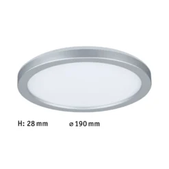 Paulmann LED-Panel Atria Shine chrom Ø19cm 3000K an/aus IP20