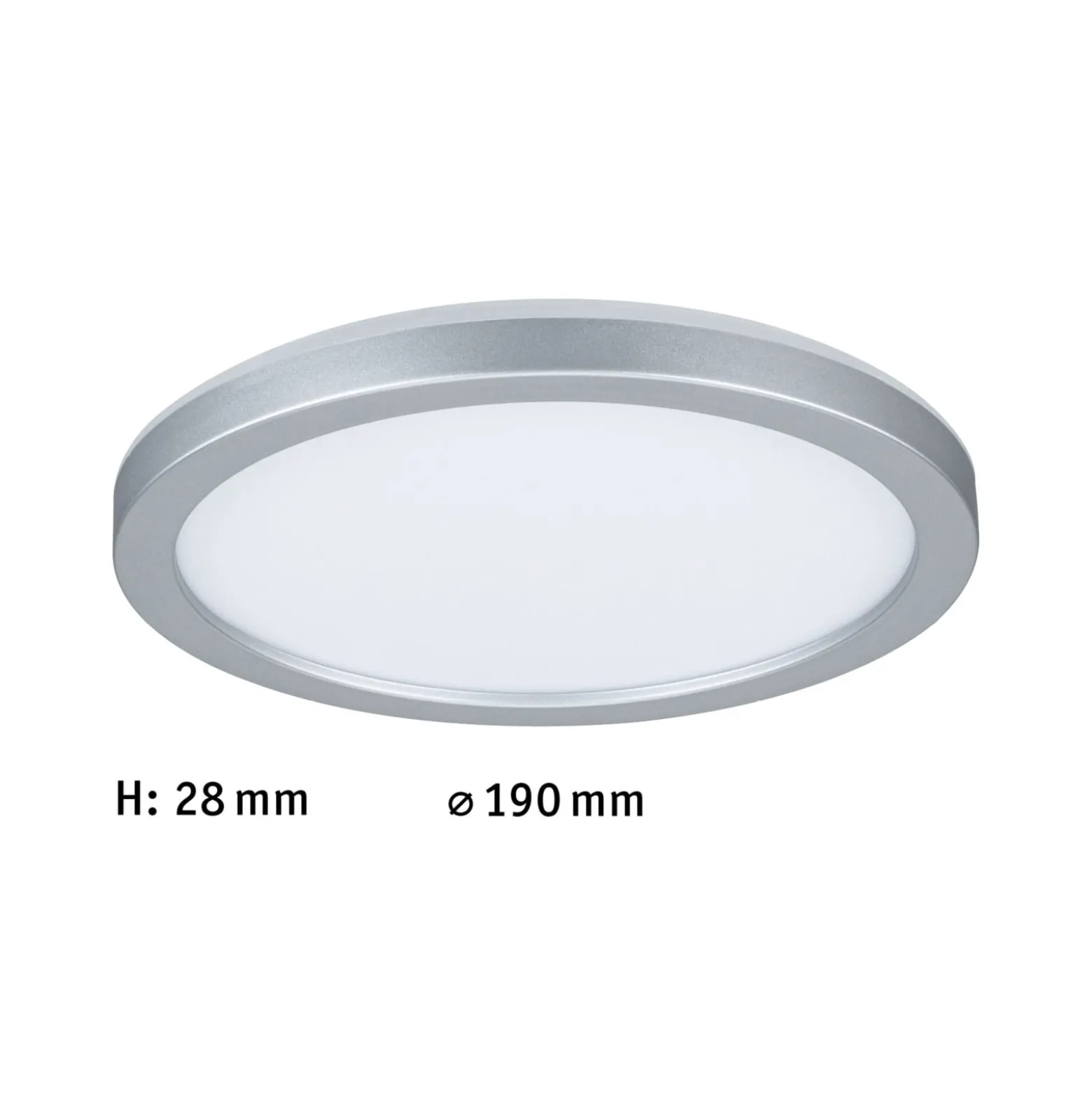 Paulmann LED-Panel Atria Shine chrom Ø19cm 3000K an/aus IP20