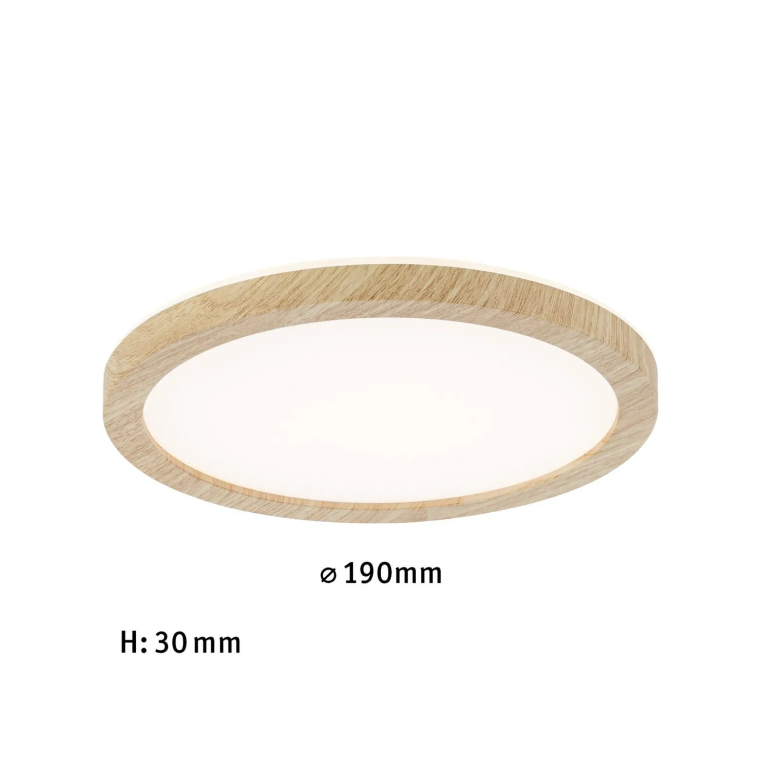Paulmann LED-Panel Atria Shine Ø19cm holz IP44 3000K an/aus