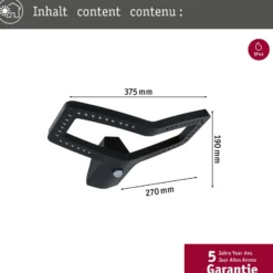 Paulmann LED-Sensor-Außenwandleuchte Alara, anthrazit, IP44