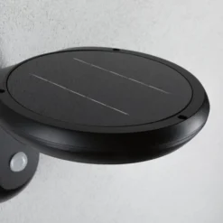 Paulmann LED-Solar-Außenwandlampe Diskola, Sensor, anthrazit